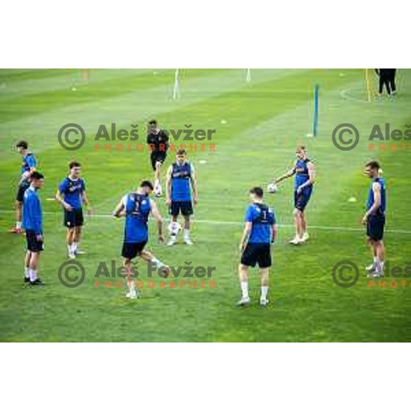 U21 Slovenian football team during training in Maribor, Slovenia on May 30, 2025. Photo: Jure Banfi