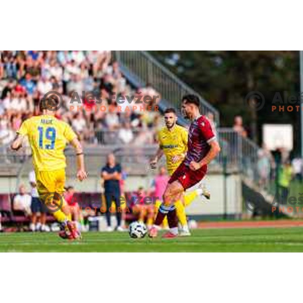 in action during second match of Qualifications for Prva liga Telemach 2025/2026 between Triglav and Domzale in Kranj, Slovenia on June 1, 2025