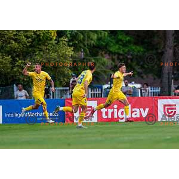 in action during second match of Qualifications for Prva liga Telemach 2025/2026 between Triglav and Domzale in Kranj, Slovenia on June 1, 2025
