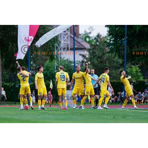 in action during second match of Qualifications for Prva liga Telemach 2025/2026 between Triglav and Domzale in Kranj, Slovenia on June 1, 2025
