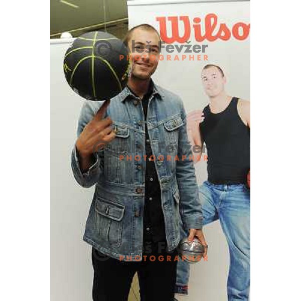 Marko Milic at the presentation and press conference of the Marko Milic basketball ball , Intersport , Mercator Center Siska, 17.10.2008 
