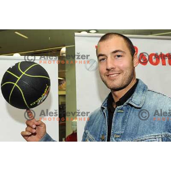 Marko Milic at the presentation and press conference of the Marko Milic basketball ball , Intersport , Mercator Center Siska, 17.10.2008 