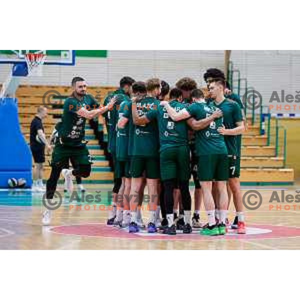 in action during first match of the Finals of OTP Bank League 2024/2025 between Krka and Cedevita Olimpija in Novo Mesto, Slovenia on June 3, 2025