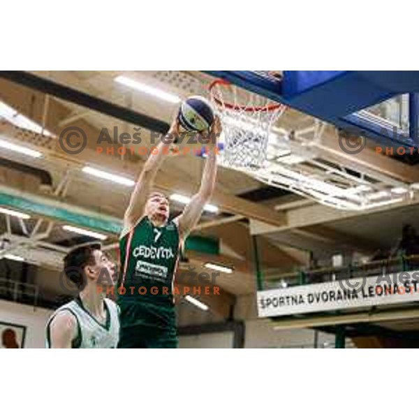in action during first match of the Finals of OTP Bank League 2024/2025 between Krka and Cedevita Olimpija in Novo Mesto, Slovenia on June 3, 2025
