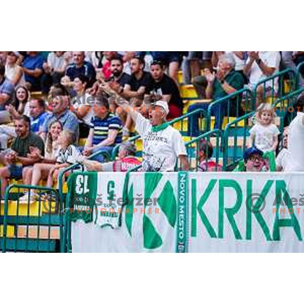 in action during first match of the Finals of OTP Bank League 2024/2025 between Krka and Cedevita Olimpija in Novo Mesto, Slovenia on June 3, 2025