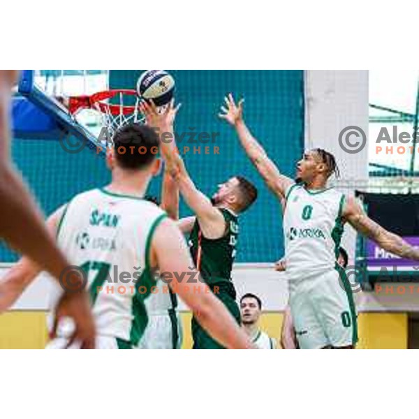 in action during first match of the Finals of OTP Bank League 2024/2025 between Krka and Cedevita Olimpija in Novo Mesto, Slovenia on June 3, 2025