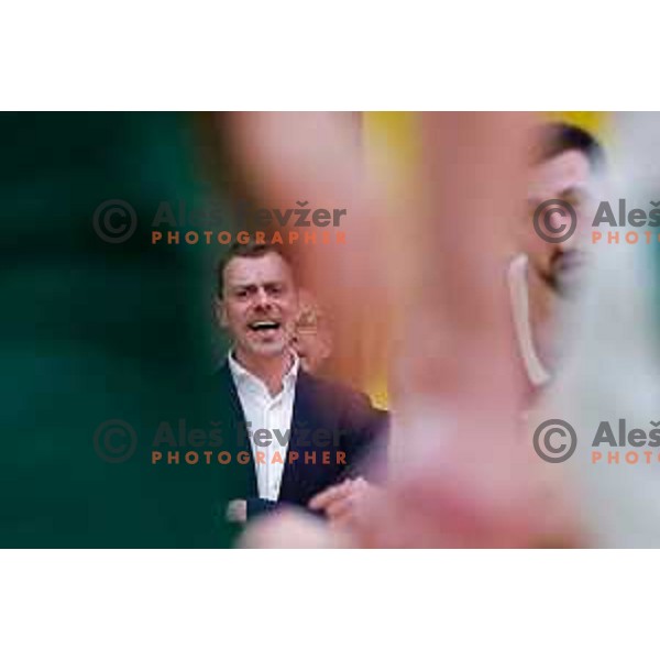 Djordje Adzic during first match of the Finals of OTP Bank League 2024/2025 between Krka and Cedevita Olimpija in Novo Mesto, Slovenia on June 3, 2025