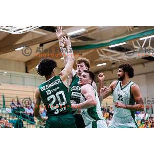 Joan Beringer in action during first match of the Finals of OTP Bank League 2024/2025 between Krka and Cedevita Olimpija in Novo Mesto, Slovenia on June 3, 2025