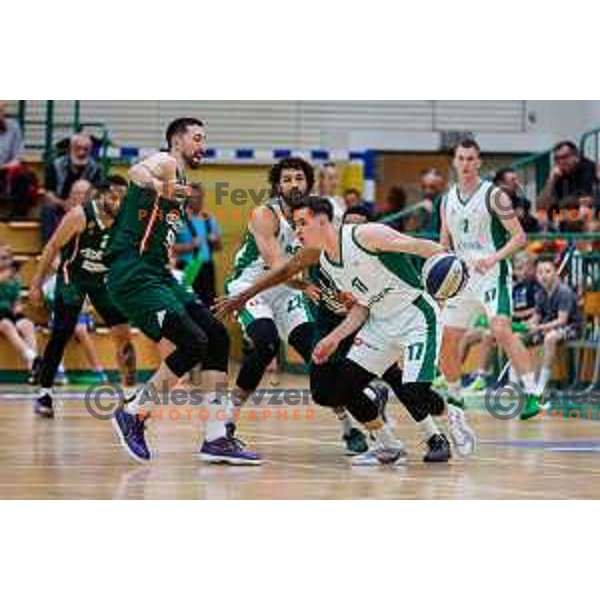 in action during first match of the Finals of OTP Bank League 2024/2025 between Krka and Cedevita Olimpija in Novo Mesto, Slovenia on June 3, 2025