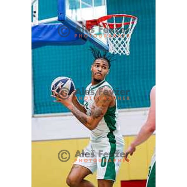 in action during first match of the Finals of OTP Bank League 2024/2025 between Krka and Cedevita Olimpija in Novo Mesto, Slovenia on June 3, 2025