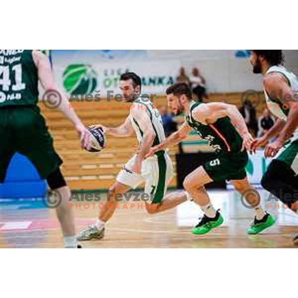 in action during first match of the Finals of OTP Bank League 2024/2025 between Krka and Cedevita Olimpija in Novo Mesto, Slovenia on June 3, 2025