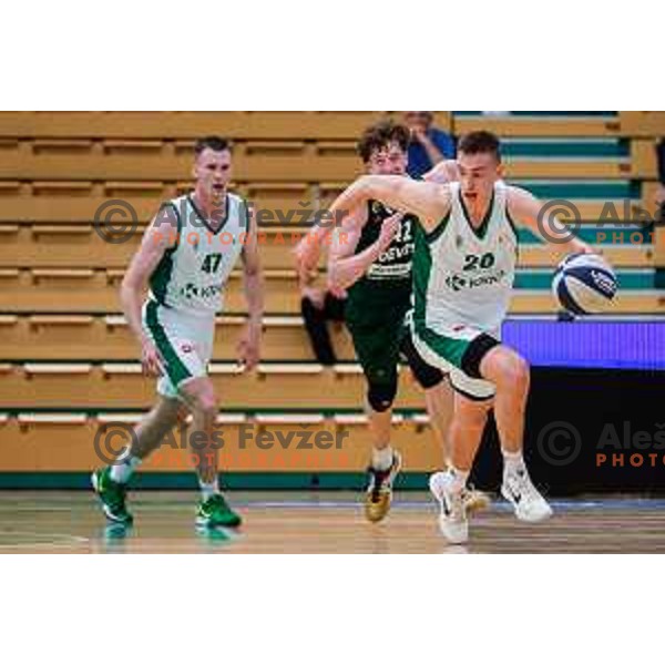 in action during first match of the Finals of OTP Bank League 2024/2025 between Krka and Cedevita Olimpija in Novo Mesto, Slovenia on June 3, 2025