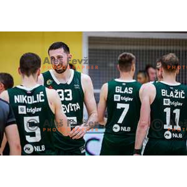 Danilo Tasic in action during first match of the Finals of OTP Bank League 2024/2025 between Krka and Cedevita Olimpija in Novo Mesto, Slovenia on June 3, 2025