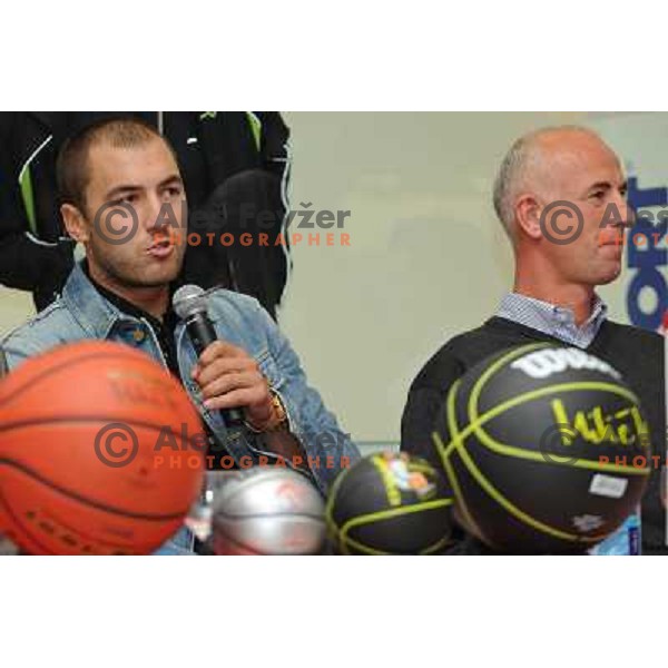 Marko Milic at the presentation and press conference of the Marko Milic basketball ball , Intersport , Mercator Center Siska, 17.10.2008 