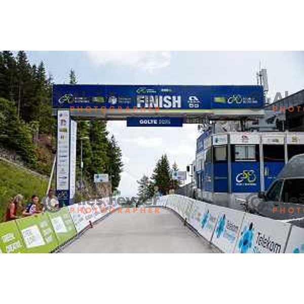 at the finish of Stage 4 of 31.Tour of Slovenia between Maribor and Golte on June 7, 2025
