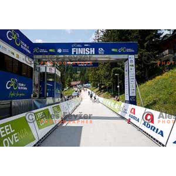 at the finish of Stage 4 of 31.Tour of Slovenia between Maribor and Golte on June 7, 2025