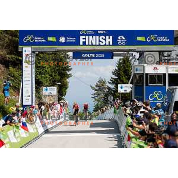 at the finish of Stage 4 of 31.Tour of Slovenia between Maribor and Golte on June 7, 2025