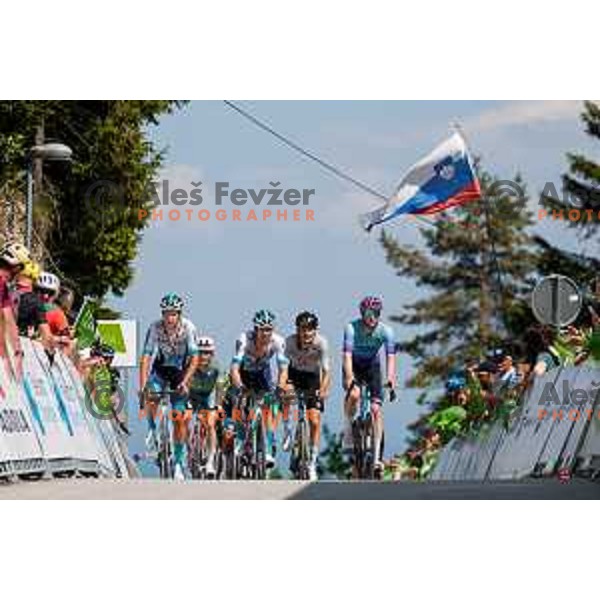 at the finish of Stage 4 of 31.Tour of Slovenia between Maribor and Golte on June 7, 2025