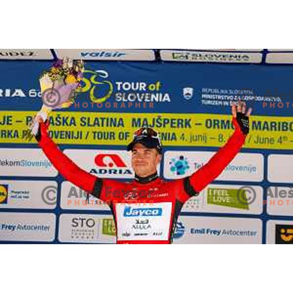 Dylan Groenewegen, first in points classification after the finish of Stage 4 of 31.Tour of Slovenia between Maribor and Golte on June 7, 2025