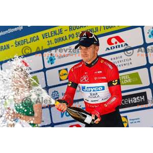 Dylan Groenewegen, first in points classification after the finish of Stage 4 of 31.Tour of Slovenia between Maribor and Golte on June 7, 2025