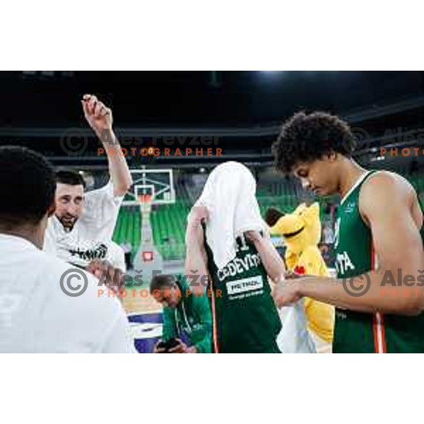 in action during fourth match of the Finals of OTP Bank League 2024/2025 between Cedevita Olimpija and Krka in SRC Stozice, Ljubljana, Slovenia on June 9, 2025