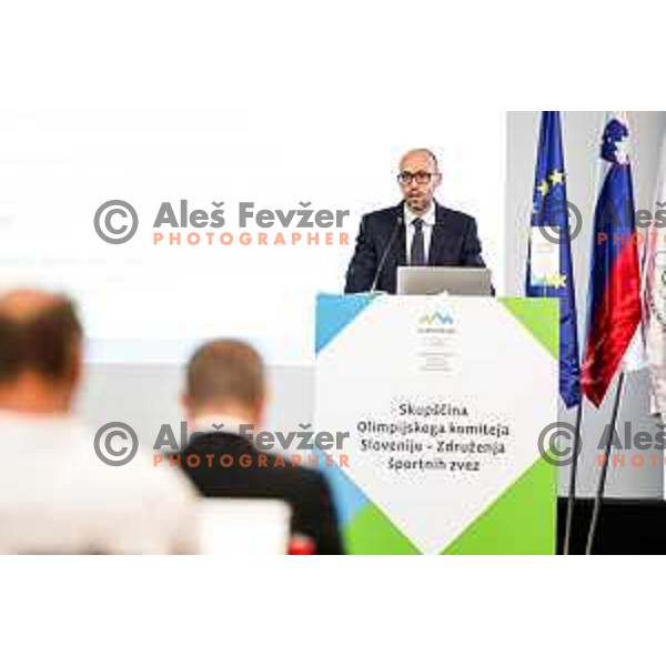Luka Steiner at General Assembly of Slovenia Olympic Committee in Celje, Slovenia on June 10, 2025