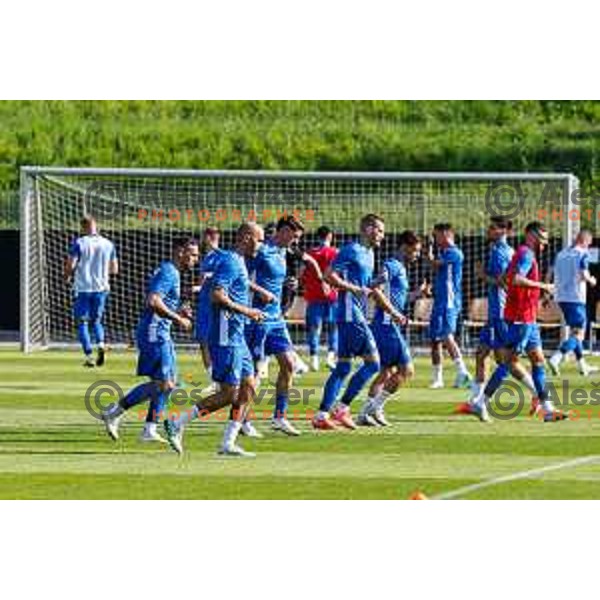 in action during international friendly football match between Slovenia and Bosnia and Herzegovina in Celje, Slovenia on June 10, 2025.