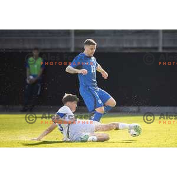 Erik Janza in action during friendly football match between national team of Slovenia and Bosnia and Herzegovina in Stadion z’dezele, Celje, Slovenia on June 10, 2025. Photo: Jure Banfi