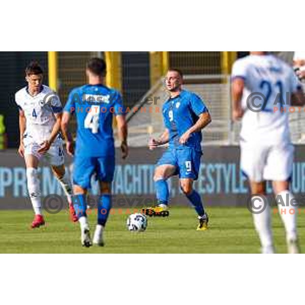 in action during international friendly football match between Slovenia and Bosnia and Herzegovina in Celje, Slovenia on June 10, 2025.