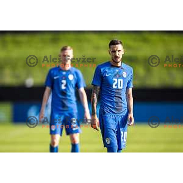 Petar Stojanovic in action during friendly football match between national team of Slovenia and Bosnia and Herzegovina in Stadion z’dezele, Celje, Slovenia on June 10, 2025. Photo: Jure Banfi