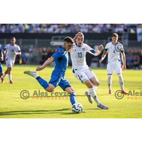 Dejan Petrovic in action during friendly football match between national team of Slovenia and Bosnia and Herzegovina in Stadion z’dezele, Celje, Slovenia on June 10, 2025. Photo: Jure Banfi