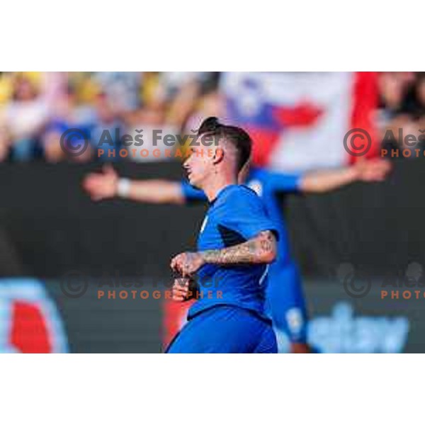Benjamin Verbic in action during waterpolo match between Slovenia andv Great Britain in Kranj, Slovenia on June 10, 2025.