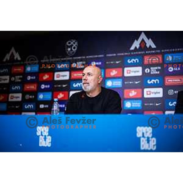 Sergej Barbarez, head coach of Bosnia and Herzegovina at the press conference after friendly football match between national team of Slovenia and Bosnia and Herzegovina in Stadion z’dezele, Celje, Slovenia on June 10, 2025. Photo: Jure Banfi