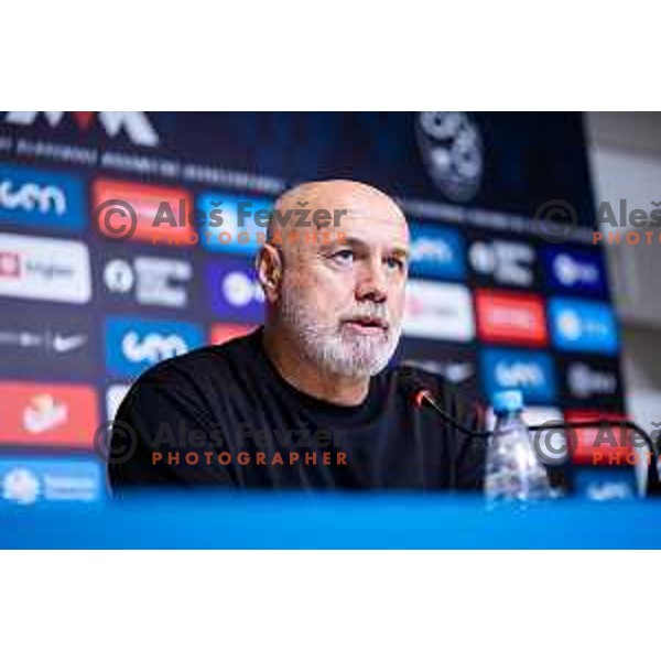 Sergej Barbarez, head coach of Bosnia and Herzegovina at the press conference after friendly football match between national team of Slovenia and Bosnia and Herzegovina in Stadion z’dezele, Celje, Slovenia on June 10, 2025. Photo: Jure Banfi
