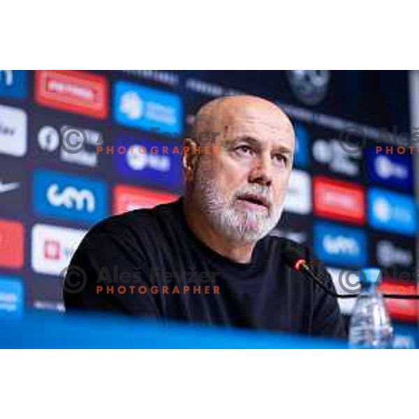 Sergej Barbarez, head coach of Bosnia and Herzegovina at the press conference after friendly football match between national team of Slovenia and Bosnia and Herzegovina in Stadion z’dezele, Celje, Slovenia on June 10, 2025. Photo: Jure Banfi