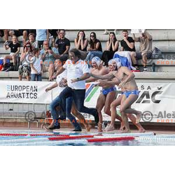Mirko Vicevic, head coach of Slovenia during Waterpolo Men\'s EPWC 2026 Qualification Round match between Slovenia and Great Britain in Kranj on June 10, 2025 