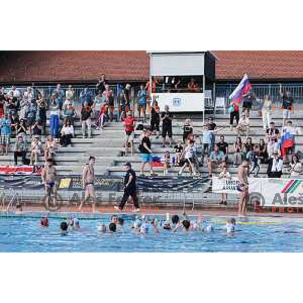 in action during Waterpolo Men\'s EPWC 2026 Qualification Round match between Slovenia and Great Britain in Kranj on June 10, 2025