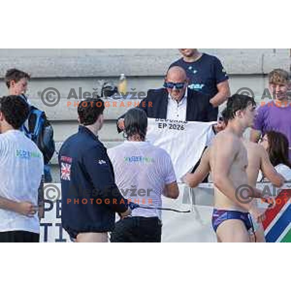 in action during Waterpolo Men\'s EPWC 2026 Qualification Round match between Slovenia and Great Britain in Kranj on June 10, 2025