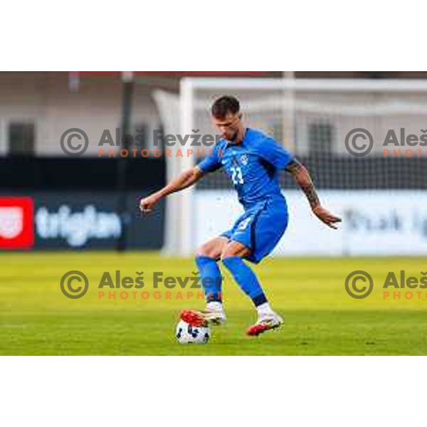 in action during international friendly football match between Slovenia and Bosnia and Herzegovina in Celje, Slovenia on June 10, 2025.