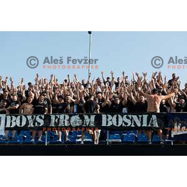 Bosnian fans during international friendly football match between Slovenia and Bosnia and Herzegovina in Celje, Slovenia on June 10, 2025.