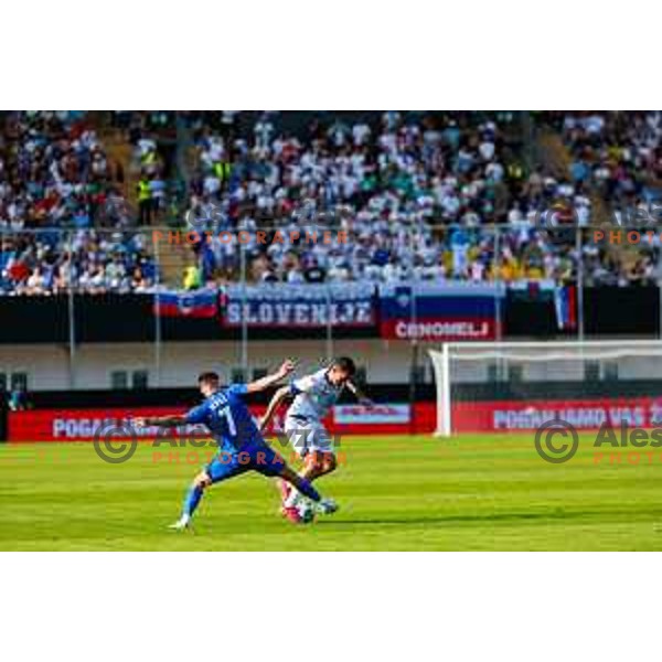 in action during international friendly football match between Slovenia and Bosnia and Herzegovina in Celje, Slovenia on June 10, 2025.