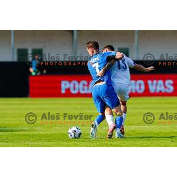 Benjamin Verbic in action during international friendly football match between Slovenia and Bosnia and Herzegovina in Celje, Slovenia on June 10, 2025.
