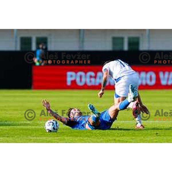 Benjamin Verbic in action during international friendly football match between Slovenia and Bosnia and Herzegovina in Celje, Slovenia on June 10, 2025.