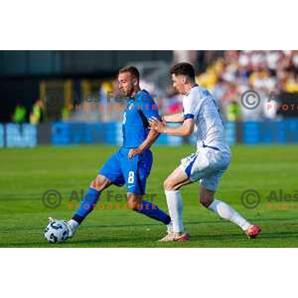 in action during international friendly football match between Slovenia and Bosnia and Herzegovina in Celje, Slovenia on June 10, 2025.