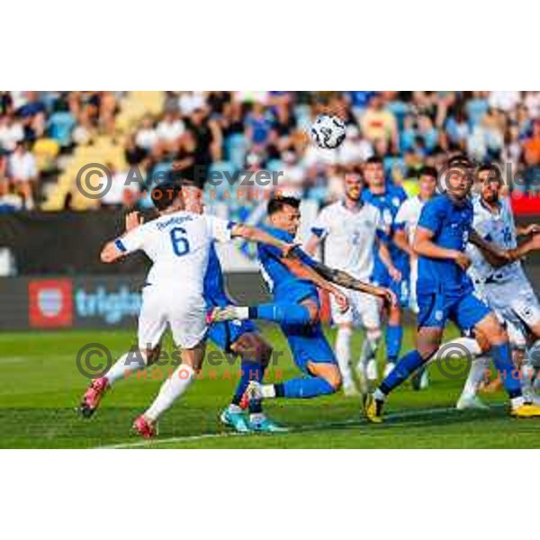 David Brekalo in action during international friendly football match between Slovenia and Bosnia and Herzegovina in Celje, Slovenia on June 10, 2025.