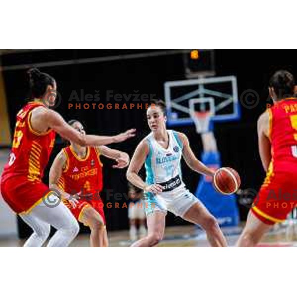 Zala Friskovec in action during preparation match for Women’s EuroBasket 2025 between Slovenia and Montenegro in Tivoli Hall, Ljubljana, Slovenia on June 11, 2025