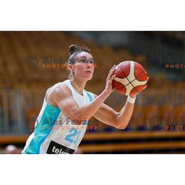 during preparation match for Women’s EuroBasket 2025 between Slovenia and Montenegro in Tivoli Hall, Ljubljana, Slovenia on June 11, 2025