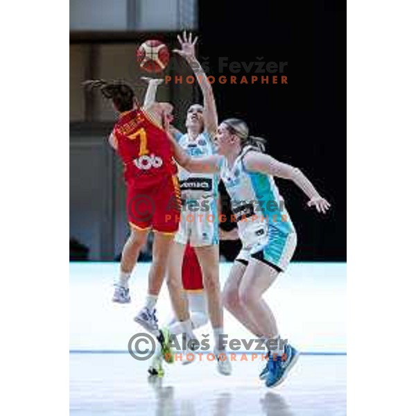 in action during preparation match for Women’s EuroBasket 2025 between Slovenia and Montenegro in Tivoli Hall, Ljubljana, Slovenia on June 11, 2025