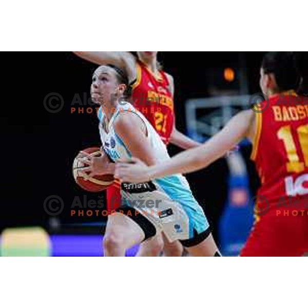 Lea Bartelme in action during preparation match for Women’s EuroBasket 2025 between Slovenia and Montenegro in Tivoli Hall, Ljubljana, Slovenia on June 11, 2025