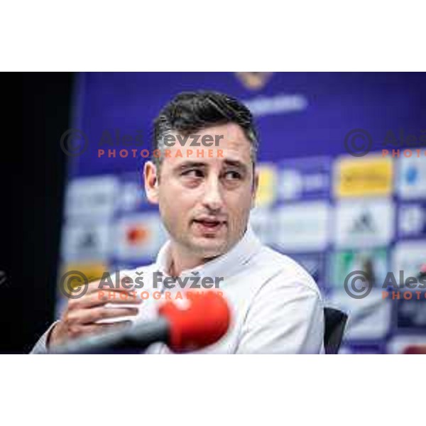 Cem Basgul during press conference in Ljudski vrt, Maribor, Slovenia on June 12, 2025. Photo: Jure Banfi